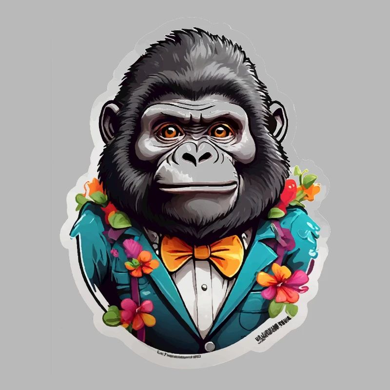 Lustiges Comic Gorilla