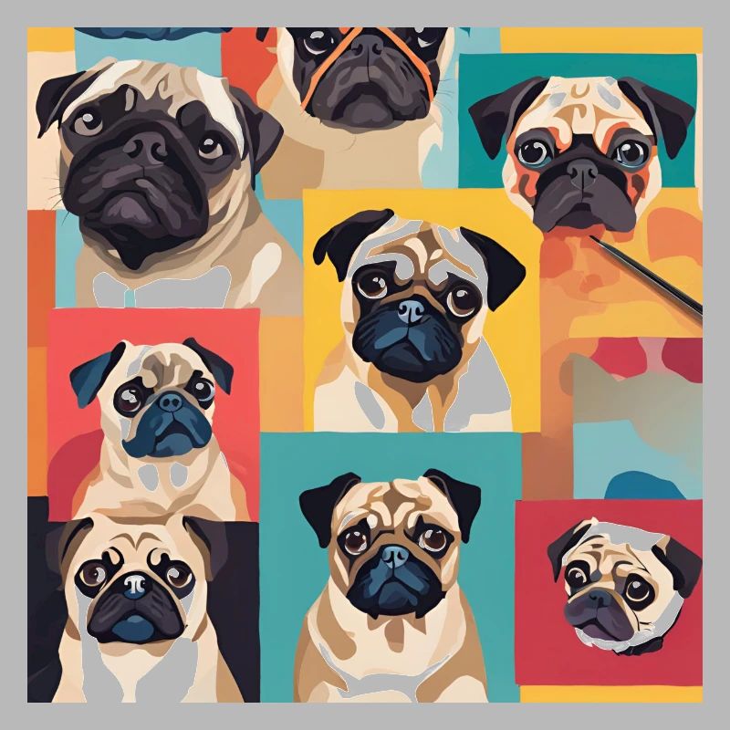 Mops Collage