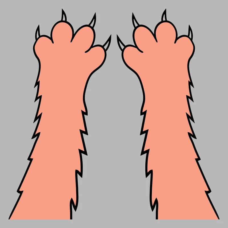 Chats, griffes, pattes, pattes, griffes acérées, grattage