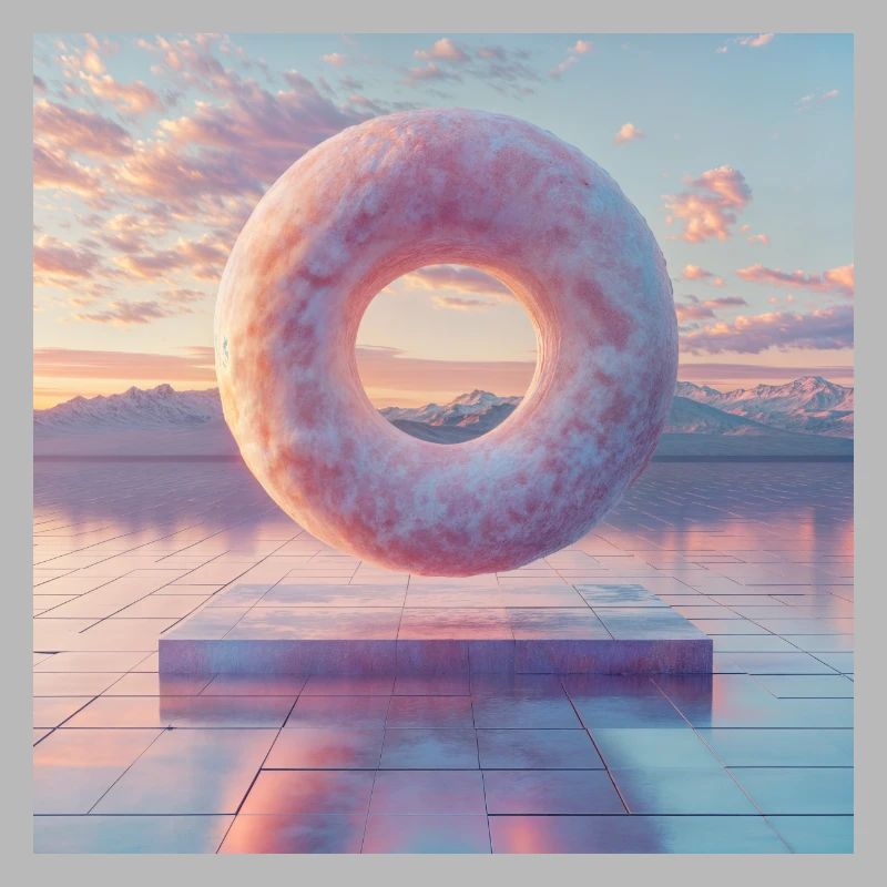 3D schwebender Donut