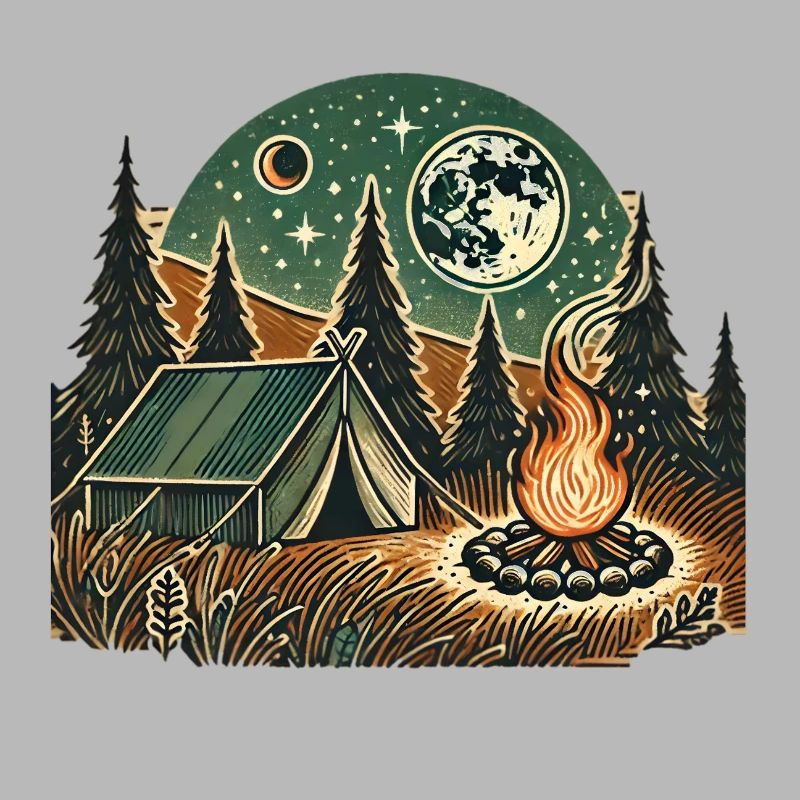 Lagerfeuerabend under Strernenhimmel - Camping