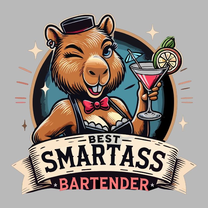 Bartender Barmaid Capybara Capy Gift