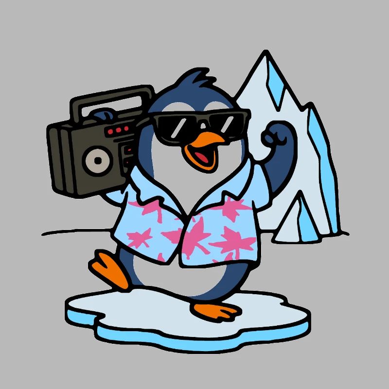 Cooler Pinguin Comic