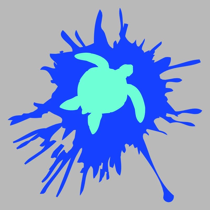 Water turtle paint splash drops