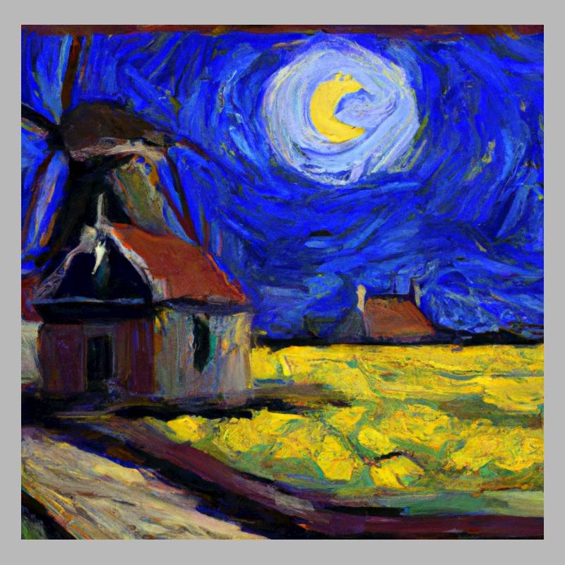 Digitale Kunst eines Van Gough-Gemäldes