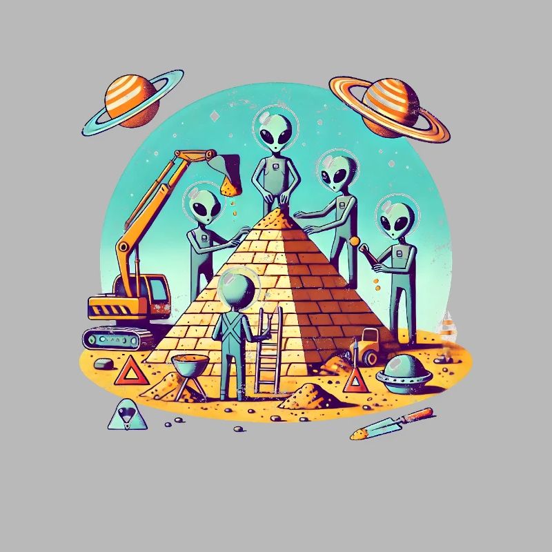 Les extraterrestres construisent une pyramide