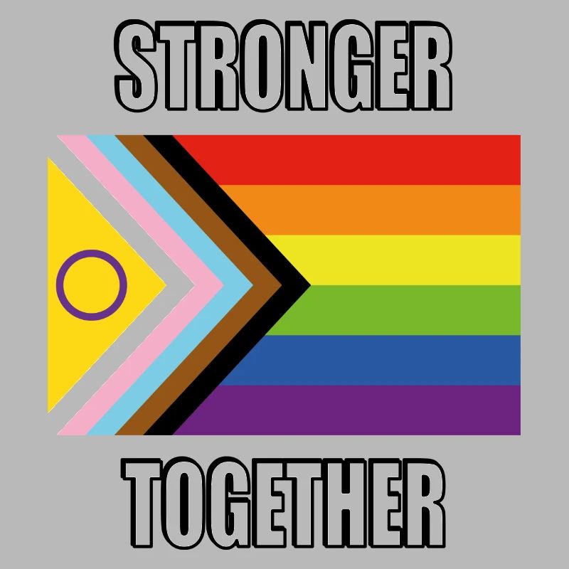 Drapeau de la fierté inclusive Plus forts ensemble