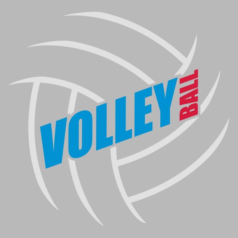 text logo design cool pattern volleyball