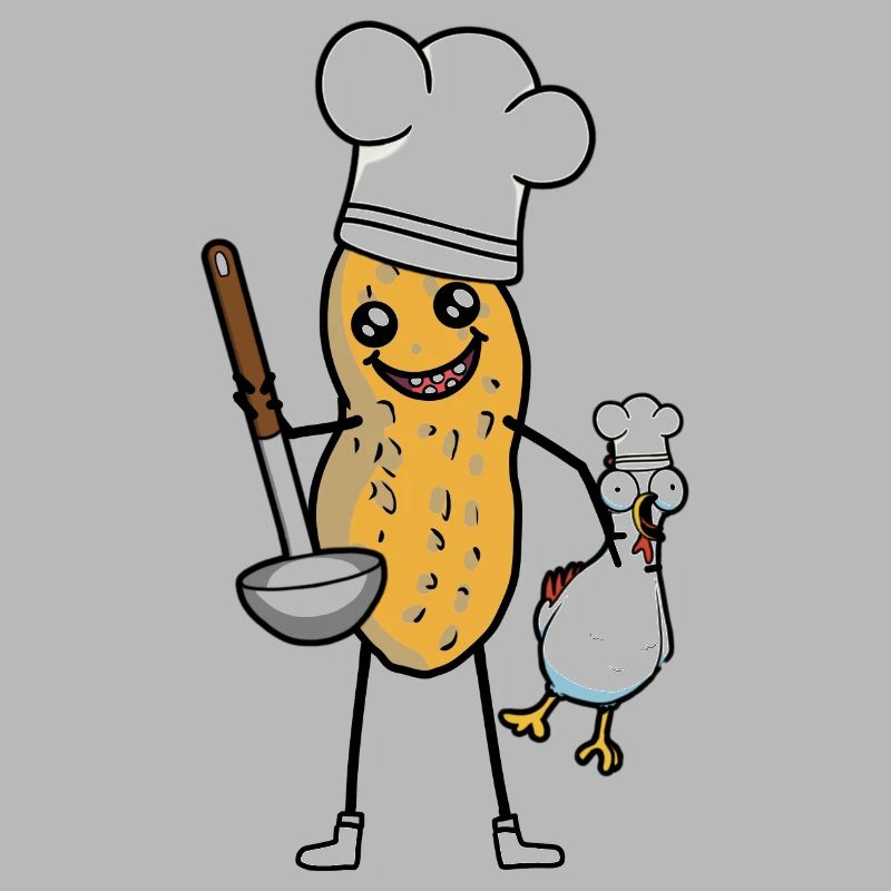 Peanut Chicken Soup Ladle Chef Kitchen Culinary Art