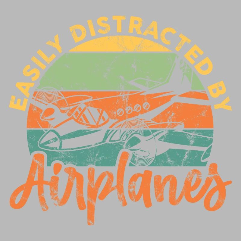 Easily Distracted By Airplanes Airplane Pilot