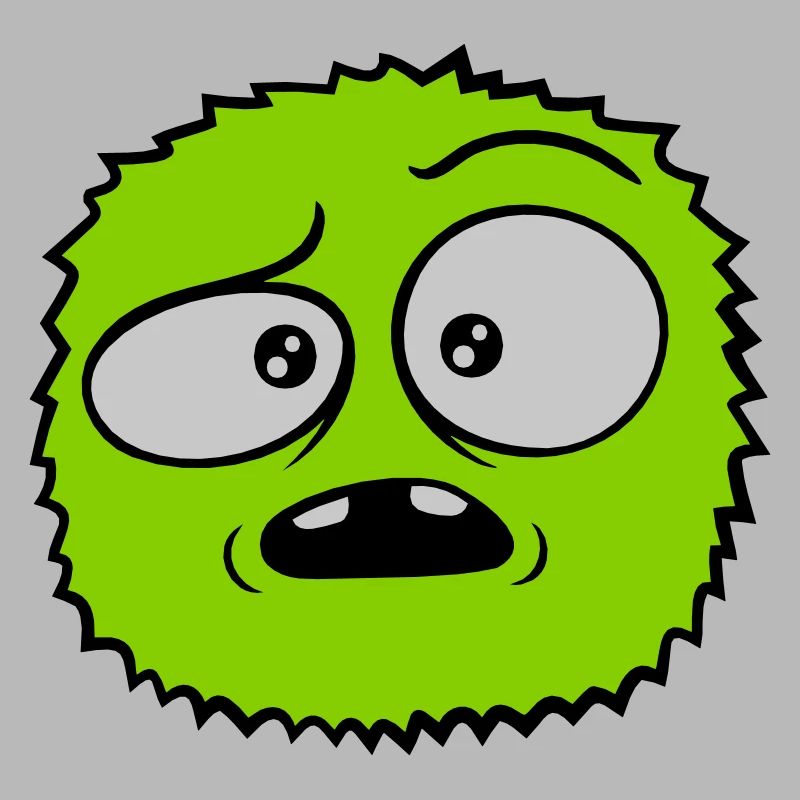 Hairy monster skeptical face