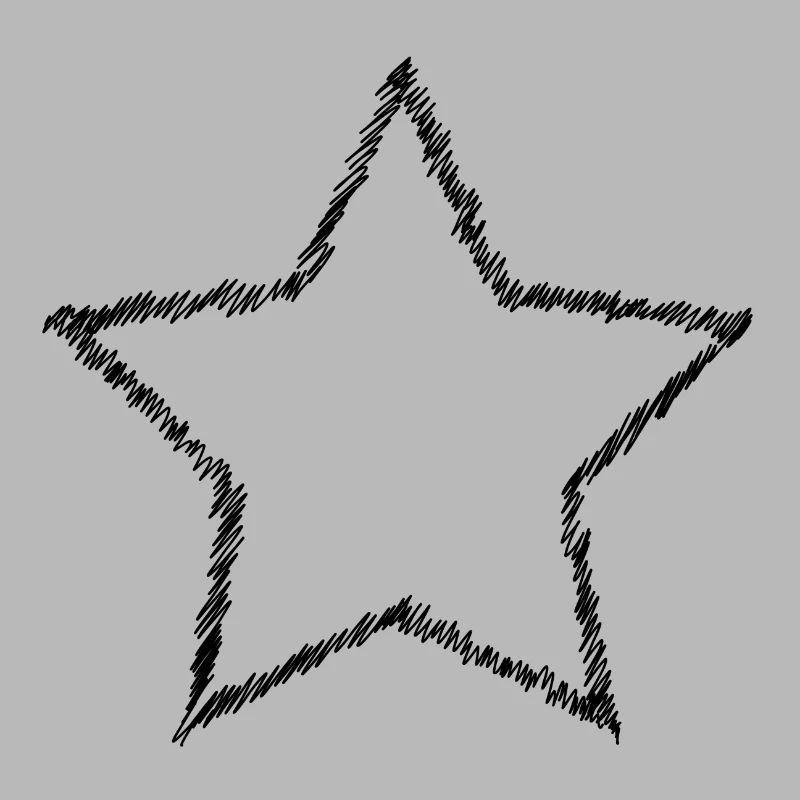 Star scribbled gift doodles hand drawn