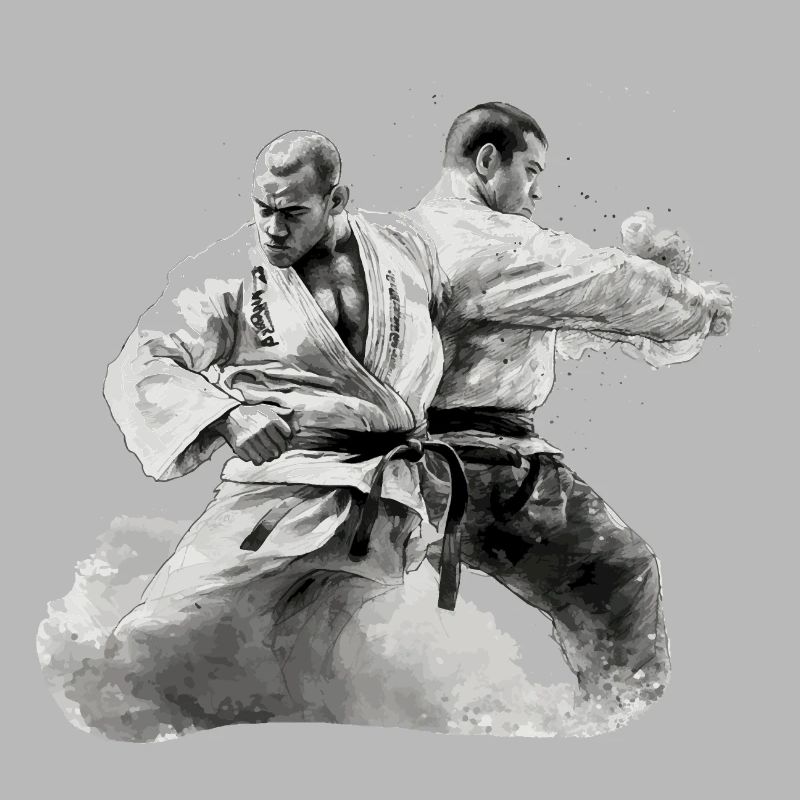 2 Jiu Jitso Kämpfer Geschenk