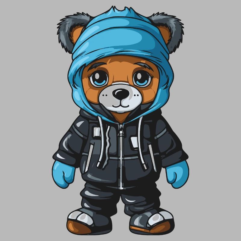 Bear Winter Comic Cute