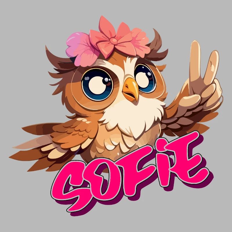 SOFIE - Schöner Mädchen Name mit süßer EULE