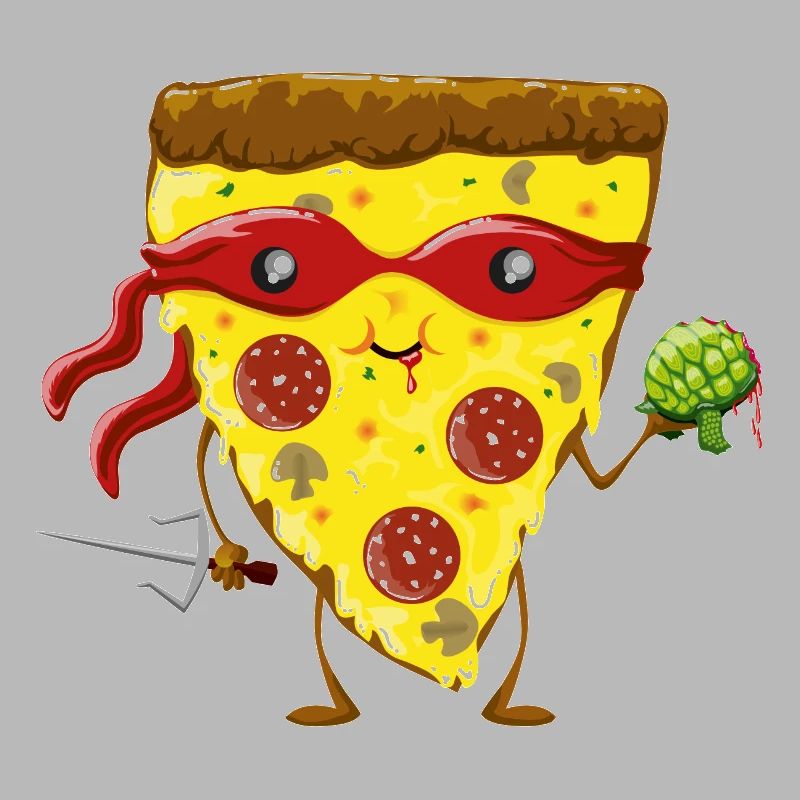 Ninja Pizza eats turtle
