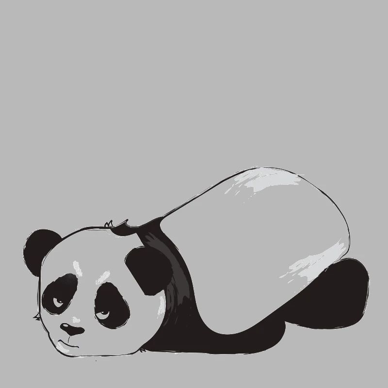 Kein morgendliches Mensch-Grumpy Panda