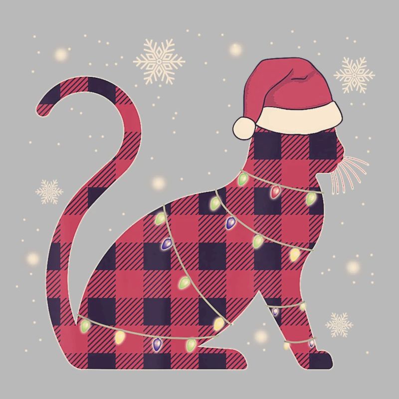 Chat avec bonnet thème Noël