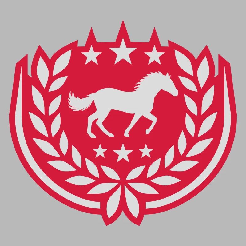 Wappen Pferd Lorbeerkranz Sterne