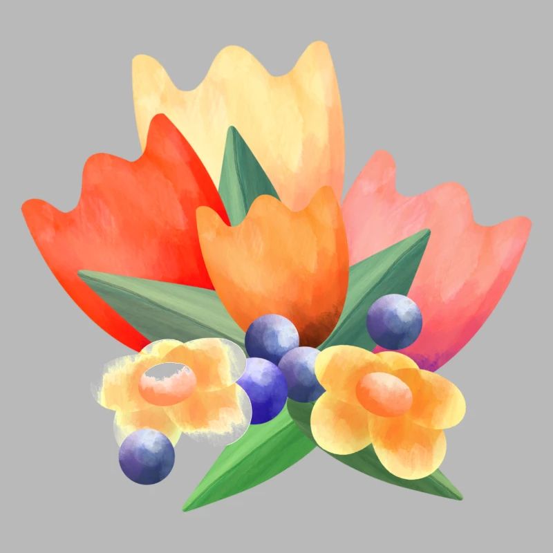 Bunte Frühlings Blumen