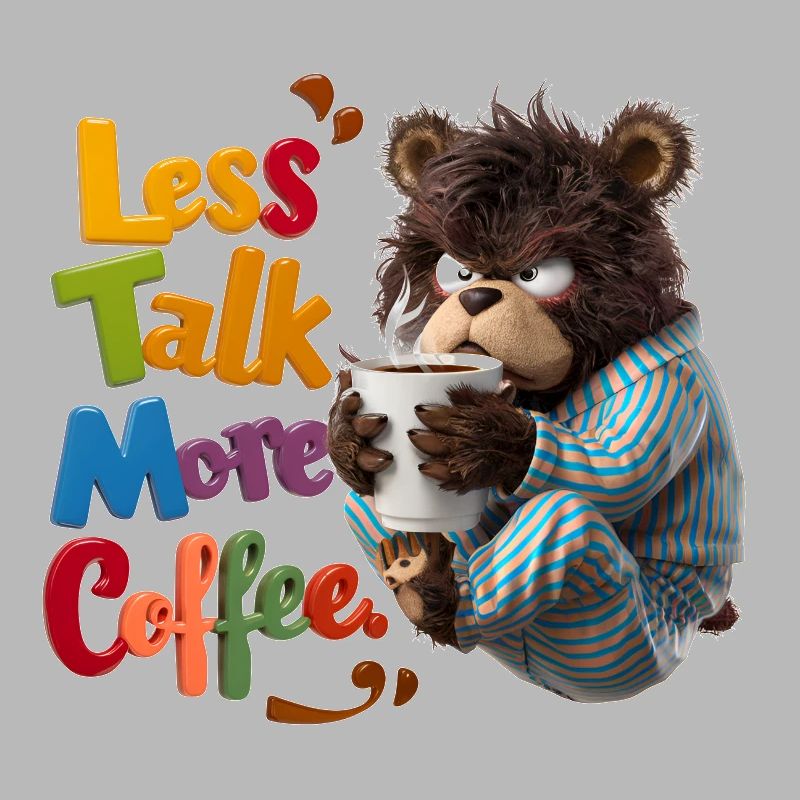Bear and Coffee - Less Chatter, More Coffee