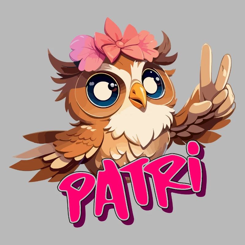 PATRI - Schöner Mädchen Name mit süßer EULE