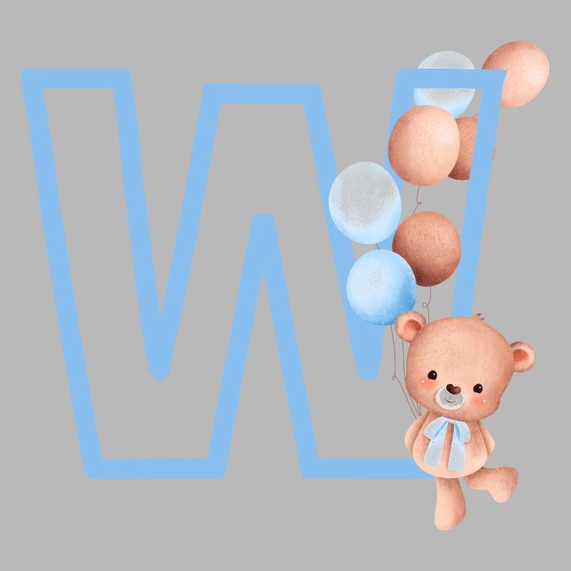 Buchstabe w Blauer Bär
