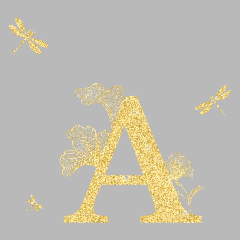 Goldener Glitzer Libelle Buchstabe - Geschenkidee