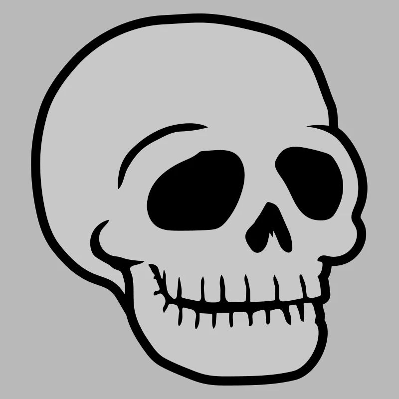 Freundlicher Comic Schädel Totenkopf