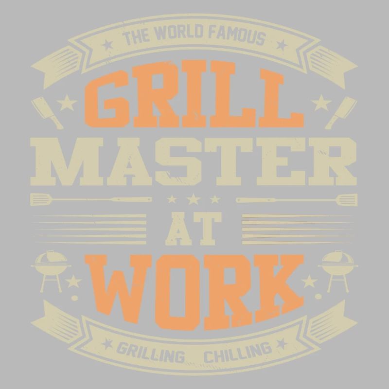 The World Famous Grill Master At Work Grilling...