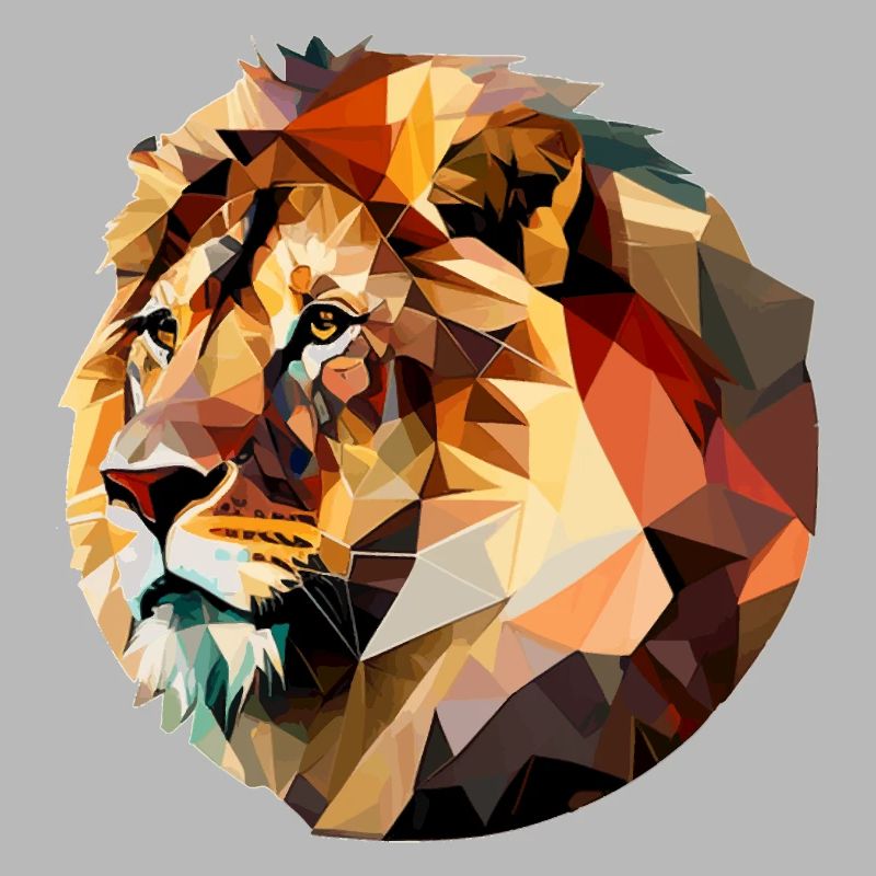Cadeau de profil de tête de lion de Vector