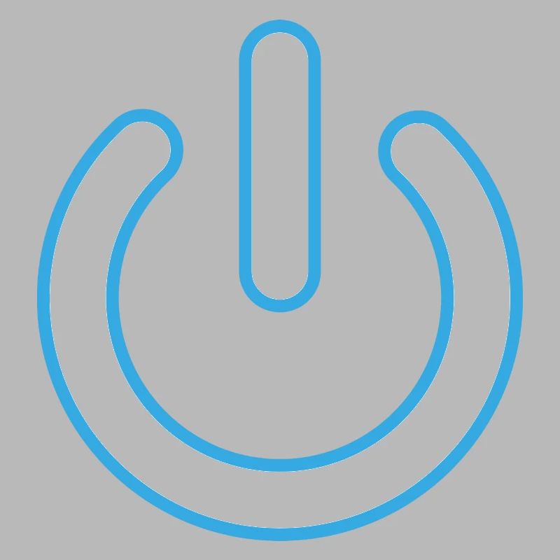 blauer Powerbutton