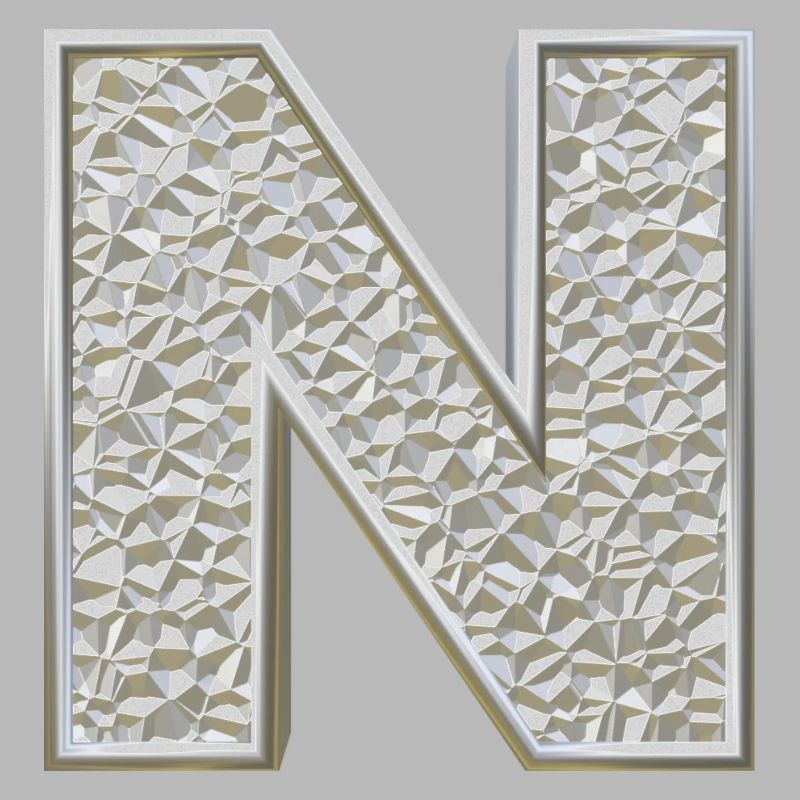 N, lettre, lettre N, initiale, initiale N, monogramme,