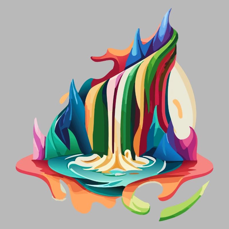 Cascade arc-en-ciel