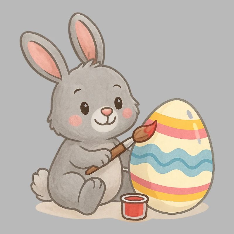 Easter Bunny Painted Egg – Cute Easter Design