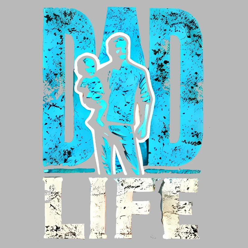 Papa Leben Duo Silhouette Grafik, Beste Väter