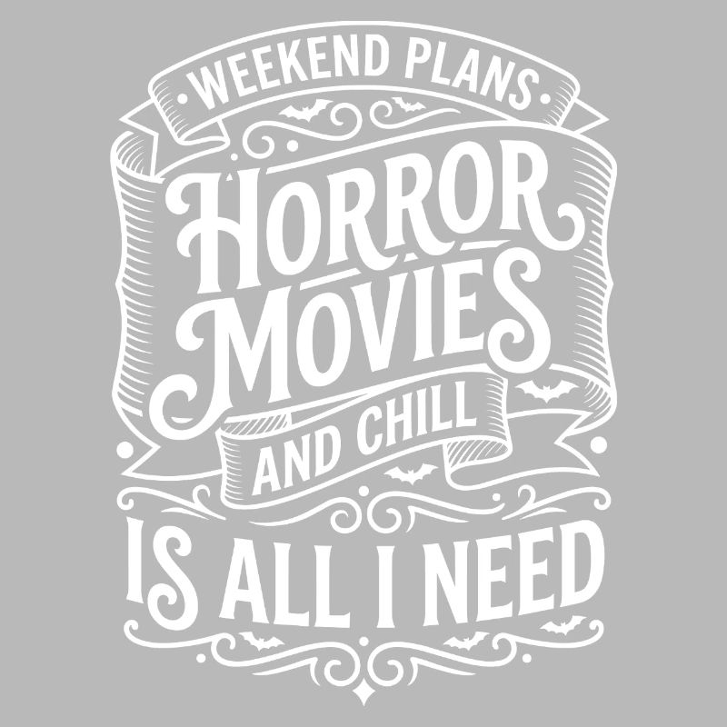 Films d’horreur Typographie Chill Weekend