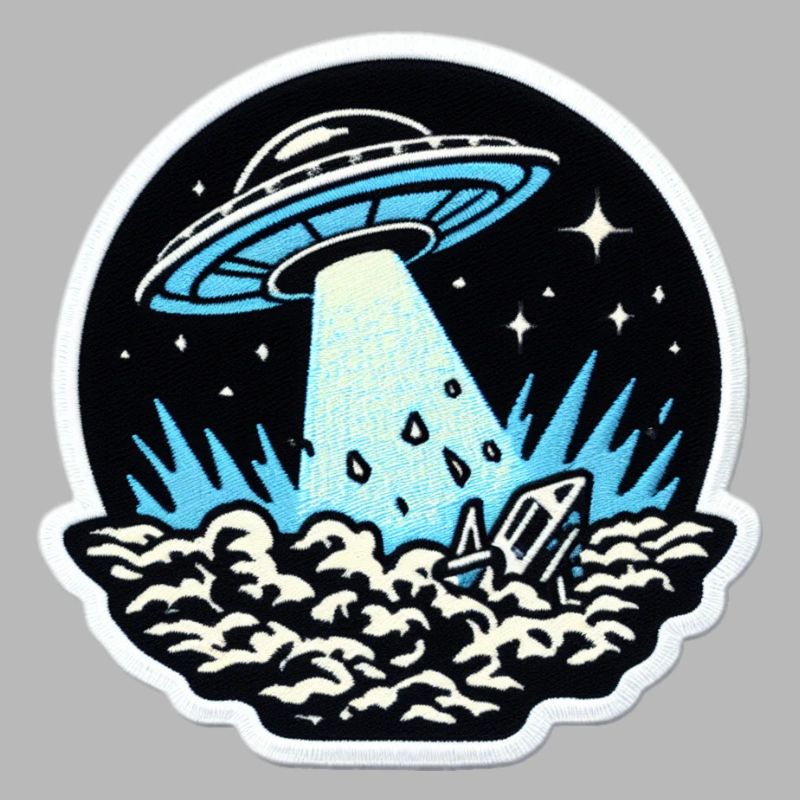 UFO-Lichtstrahl Patch