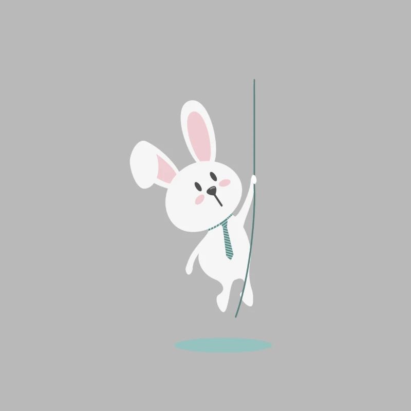 Mignon lapin de Pâques avec cravate – Design de lapin