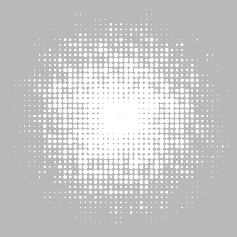 dotted round background white
