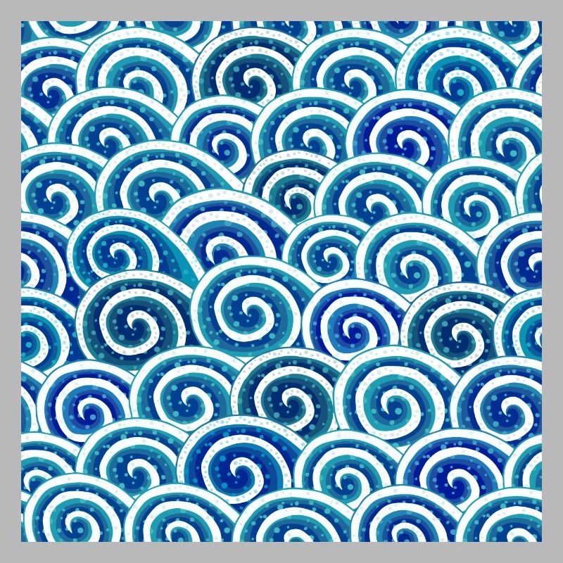 Expressive wave pattern in blue