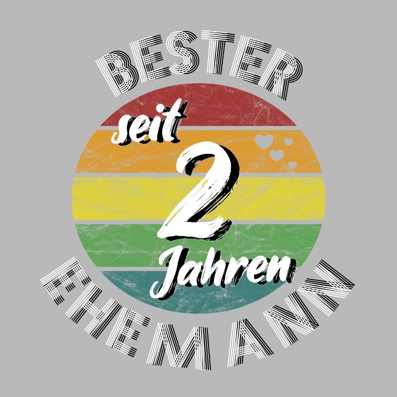 bester Ehemann seit 2 Jahren 2. Hochzeitstag retro