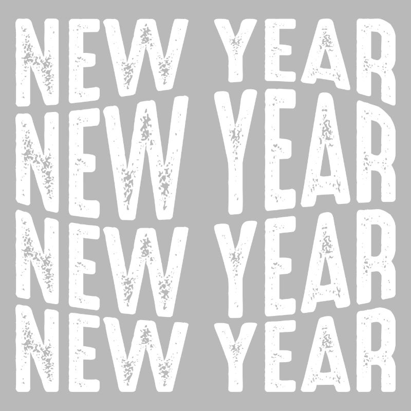 New Year Repeated Text Pattern