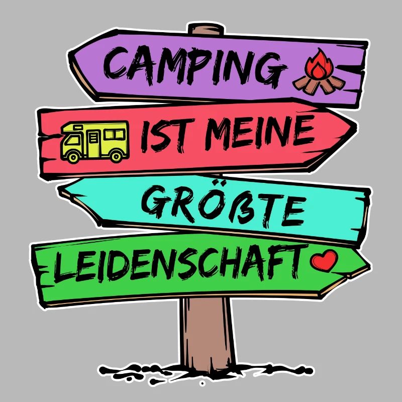 Camping Statement Wanderlust Wanderer Herz Camper