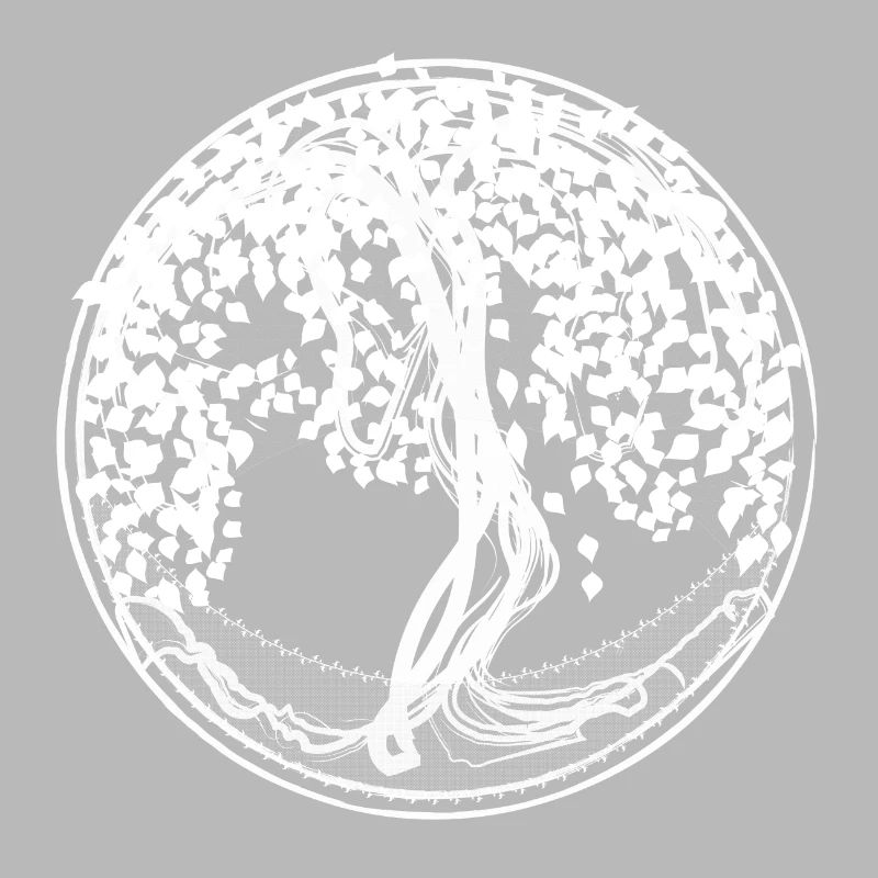 Circle Tree Silhouettes