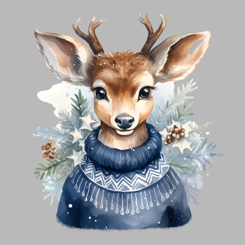 Rentier Winterpullover