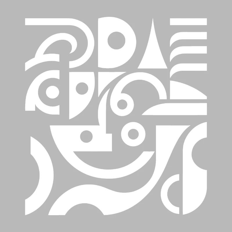 Geometric wave patterns in black and white