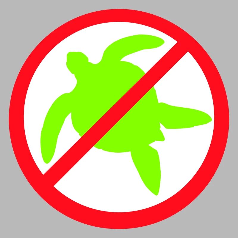 Pas de tortue d’eau Zone de bouclier interdite contre