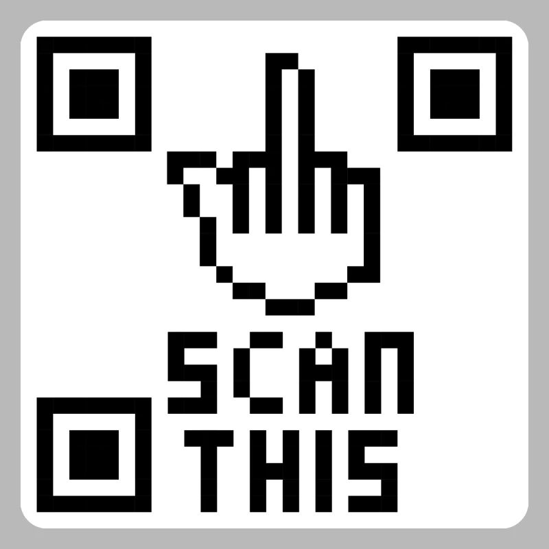 QRcode Mittelfinger