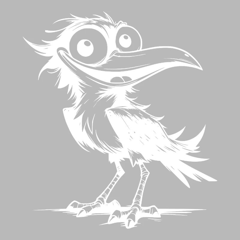 Funny flutterman bird with grin on his face